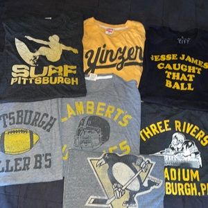 Lot of 7 Pittsburgh t-shirts.  Size XXL